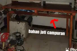 Jual cepat Meja makan bahan jati campuran