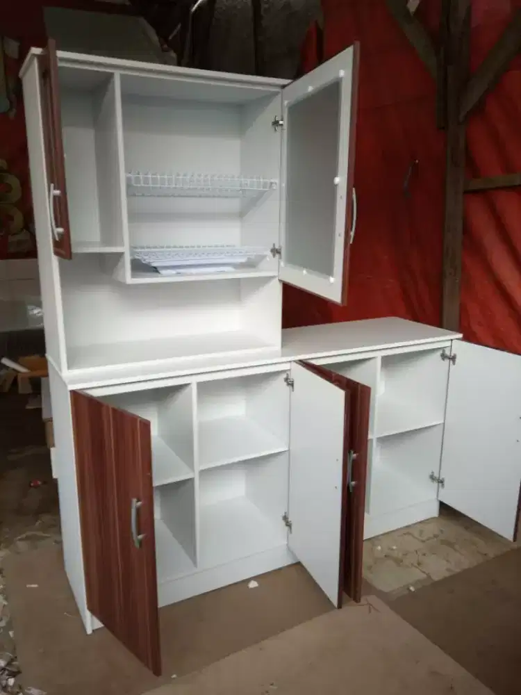 Lemari Dapur Rak Piring murah ukuran 160x40x180