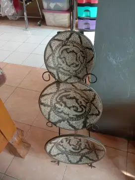 Piring susun hiasan asli dariTampaksiring bali