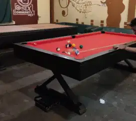 Meja Billiard 7Ft Model Elegant + Penutup Meja Makan