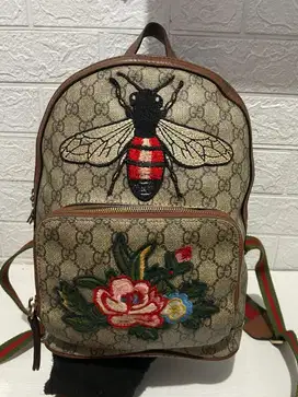 Tas gucci backpack wanita lebah bunga