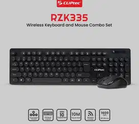 Keyboard Mouse Wireless Multimedia Combo Cliptec RZK335 Rzk-335