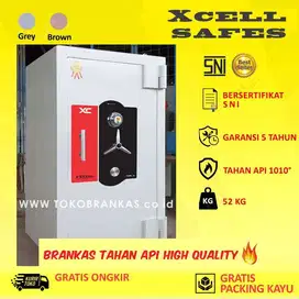 Brankas XCELL Tahan api  3 jam Sertifikat safety cash box baru bekas