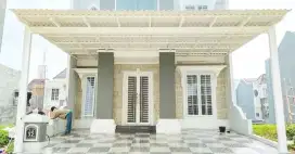 Kanopi alderon twinwall, kanopi rumah mewah,kanopi alderon rongga #384