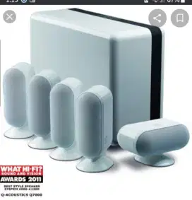 5.1 CHANNEL SPEAKER Q ACOUSTIC Q7000 SUBWOOFER POWER ACTIVE W. PUTIH
