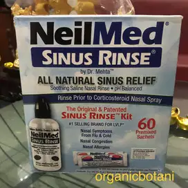 Neilmed Sinus Rinse Lengkap BOTOL + 60 Premixed Sachets. Original USA.