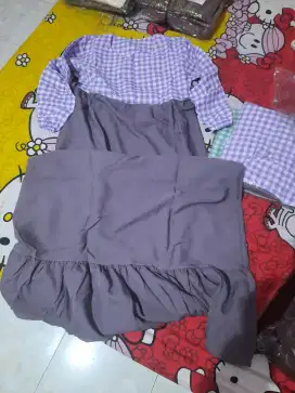 Baju gamis bagus kotak kotak