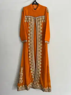 Long dress sari india bordir mewah / kebaya sari india mewah