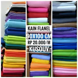 Kain Flanel Polos Per Meter