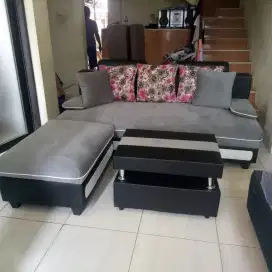 sofa L shape warna bisa reques