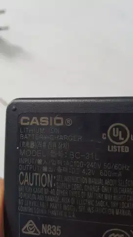 carger camera casio BC 31L