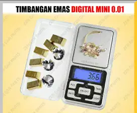 Timbangan digital emas pocket scale maks 200gram akurasi 0.01 gram