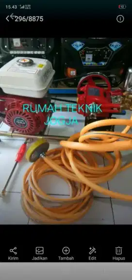 (RUMAH TEKNIK JOGJA)steam cuci motor mobil kantor pribadi