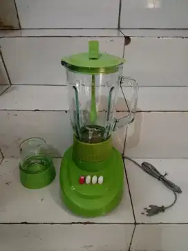 Blender 2 in 1 Tanpa Merk (Kanibal Motor Natsumi) Warna Hijau (Beling)