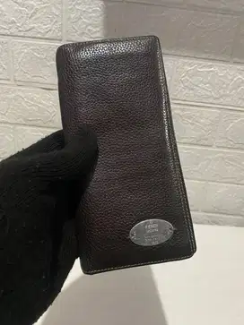Dompet kulit fendi selleria panjang coklat
