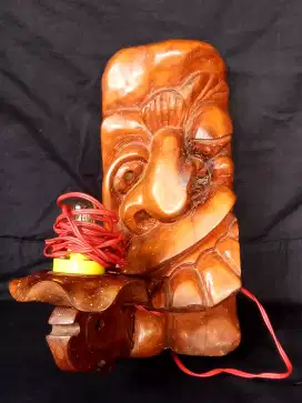Abstrak lamp,relief kayu tebal..