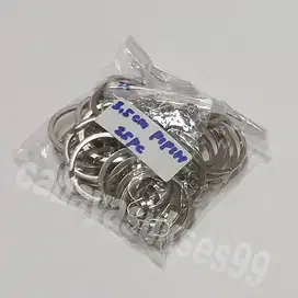 Ring Gantungan Kunci Gepeng Pipih 3,5cm Keychain Ring Bulat Souvenir