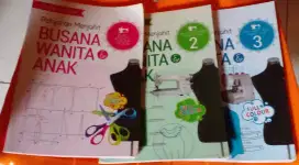 Buku Menjahit busana wanita & anak (seri 1,2,3)