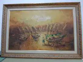 Lukisan perahu karya Mok Ur 160×110 cm