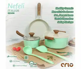 satu set alat masak CRIO lapisan keramik anti lengket