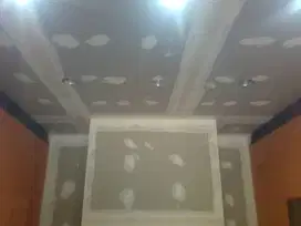 Jasa plafon gypsum rata bebas gelombang dan PVC