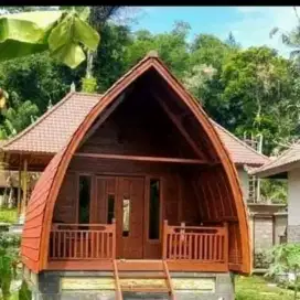 rumah sasak kayu mahoni