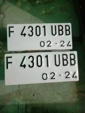 Plat nomor motor mobil