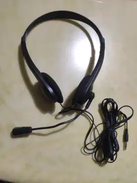 handsfree headphone komputer headset earset dengan microphone