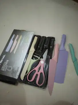 Kitchen Knife set 6 pcs baru