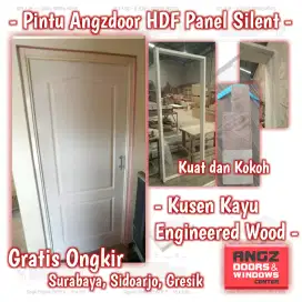 Pintu Angzdoor HDF Set Kusen Kayu Engineered - Gratis Ongkir Surabaya