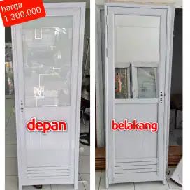 Pintu Wc /pintu kamar mandi /aluminium /kaca temperred 2 lapis import
