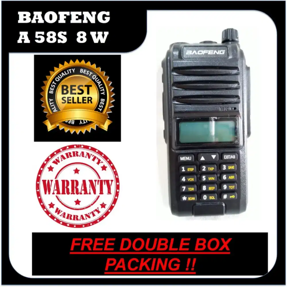 1UNIT HT BAOFENG A58s 3BAND New
2800Mah/8Watt