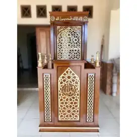 Mimba Masjid Minimalis Modern kaju jati