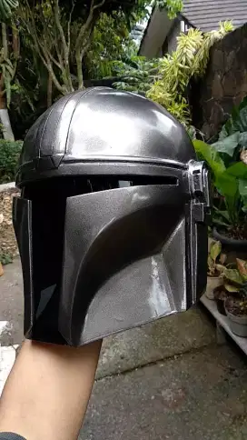 Helm The Mandalorian Resin Fiberglass Custom Handmade