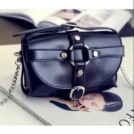 Fashion Cute Belt Black Bag