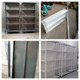 Rak besi siku lubang 5 & 4 susun kokoh 100x40x200cm 
Bisa COD Depok