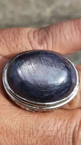 Jual Batu Cincin Permata Black Sapphire Jumbo Keren bgt Top