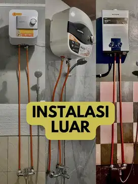 Pasang Water Heater Instalasi Luar