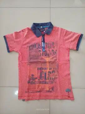 baju polo shirt anak laki laki usia 10 tahun colours in orange