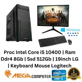 Paket Pc Komputer Rakitan Core i5 10400 | 8Gb | 512Gb | 19