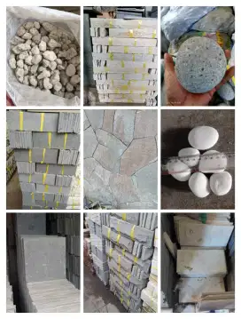 Batu alam,batu apung,koral sikat berbagai macam dan ukuran