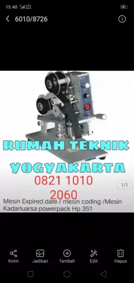(rumah teknik jogja) mesin coding/expired date
