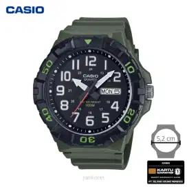 Jam Tangan Pria Casio General MRW-210H-3AVDF Black Dial Army Green