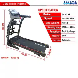 treadmill TL 630 TOTAL FITNESS