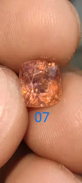 BATU CINCIN NATURAL PERMATA ORANGE SPINEL 7,5x7x5 KODE 07