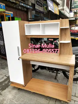 Meja Belajar Jumbo Premium Sonoma Cream