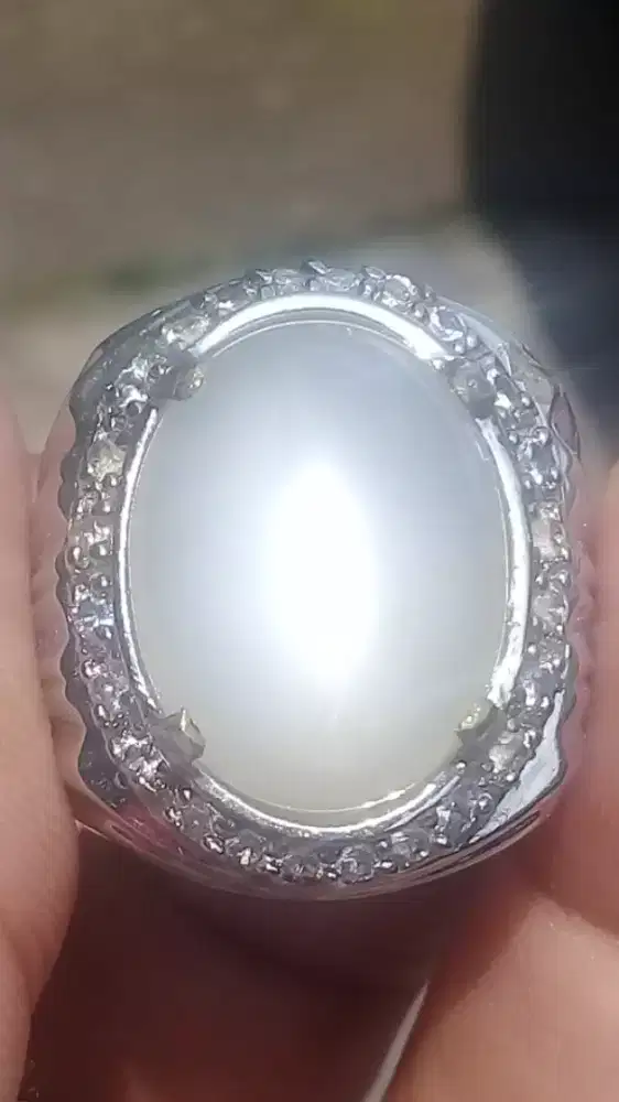 Jual Batu Cincin Natural Biduri Bulan Crystal Unik Bagus sekali