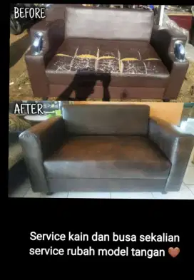 SERVIS DAN RUBAH MODEL KURSI SOFA MINIMALIS BUNGKUS