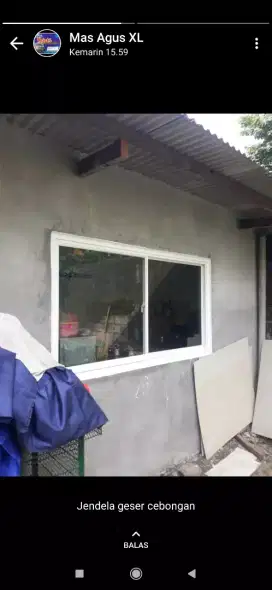 Pintu jendela kaca geser sleding kusen alminium kaca lipat