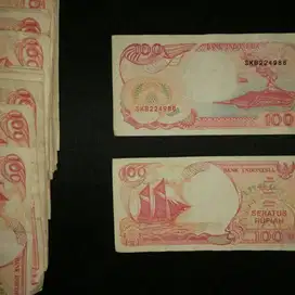 Uang lama Rp. 100 cetakan thn 92